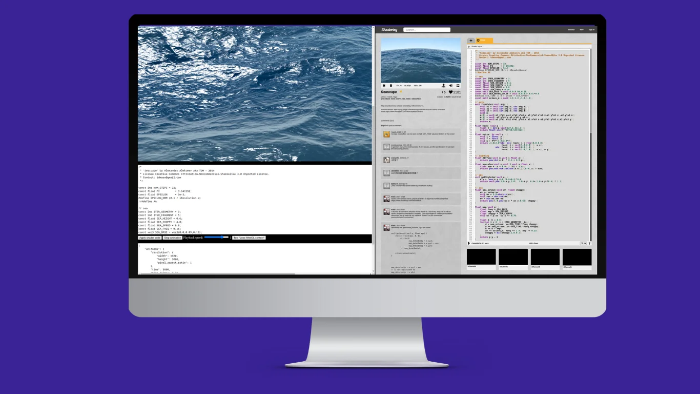 Analog of Shadertoy project screenshot