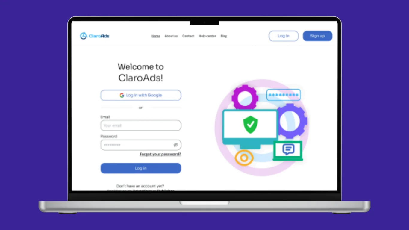 Frontend for online advertising platform project screenshot
