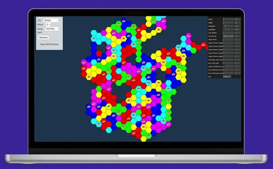 Procedural Hex Map Generator project screenshot